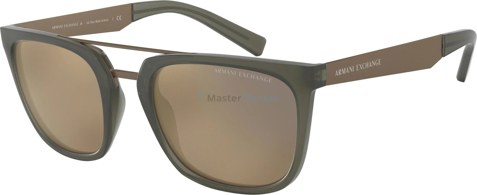 Солнцезащитные очки Armani Exchange AX4090S 82905A Matte Transp Mallard Green