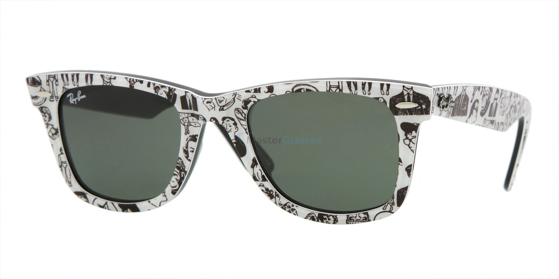 �������������� ���� Ray-Ban Wayfarer RB2140 1047 Comics On Black