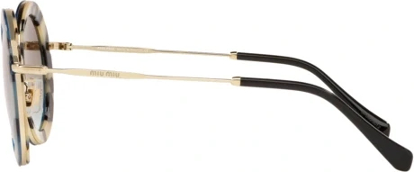 �������������� ���� MIU MIU Core Collection MU 59US 08D07B Beige Havana/top Light Blue