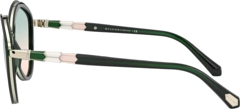 Солнцезащитные очки Bvlgari BV6143B 278/2C Pale Gold/top Cryst On Green