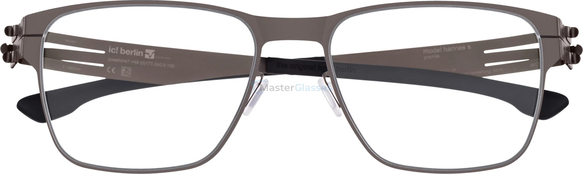 Оправа Ic! Berlin Hannes S. Graphite Black RX-Clear Donnerstag