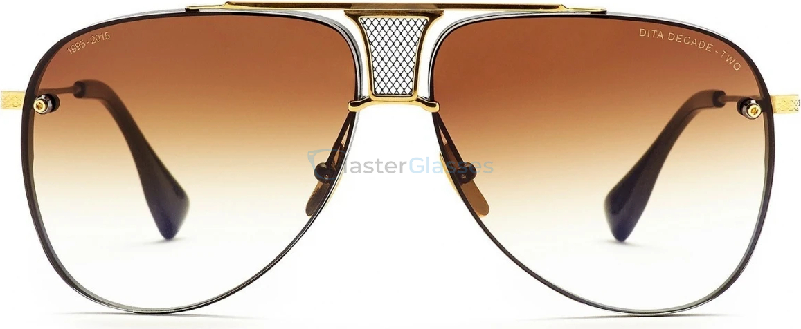Солнцезащитные очки DITA DECADE TWO MATTE BLACK 18K Gold w/dark brown to clear DRX-2082-B-BLK-GLD