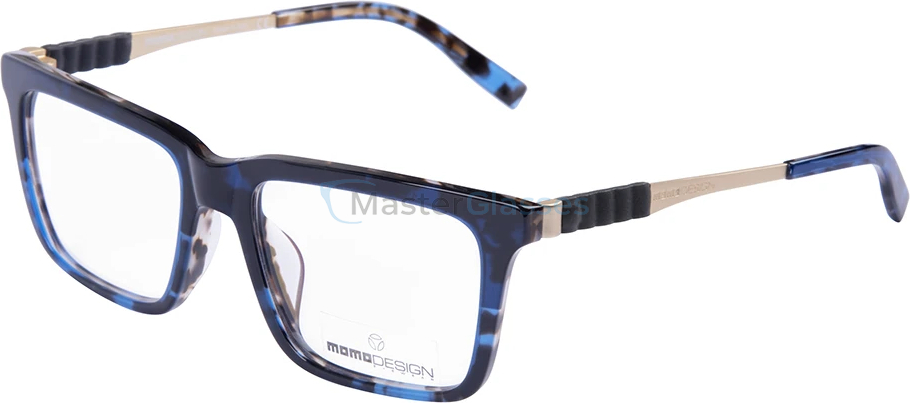  Momodesign 025 04 FULL RIM ACETATE STAINLESS STEEL BLUE HAVANA MATT GOLD