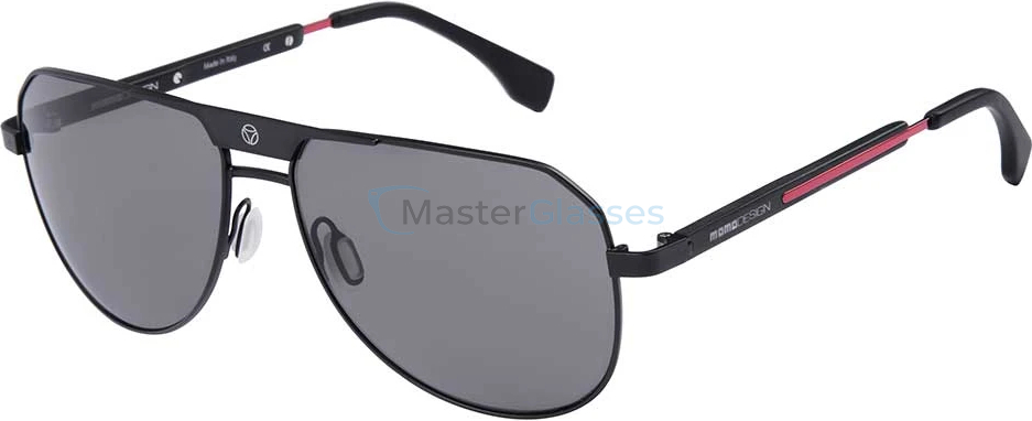   Momodesign 526 03 FULL RIM METAL ACETATE MATT BLACK ,GREY LENSES