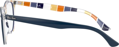 ������ Ray-Ban Hexagonal RX7151 8091 Blue On Stripes Orange/blue