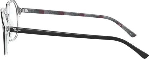 Ray-Ban John RX5394 8089 Black On Chevron Grey/burgundy