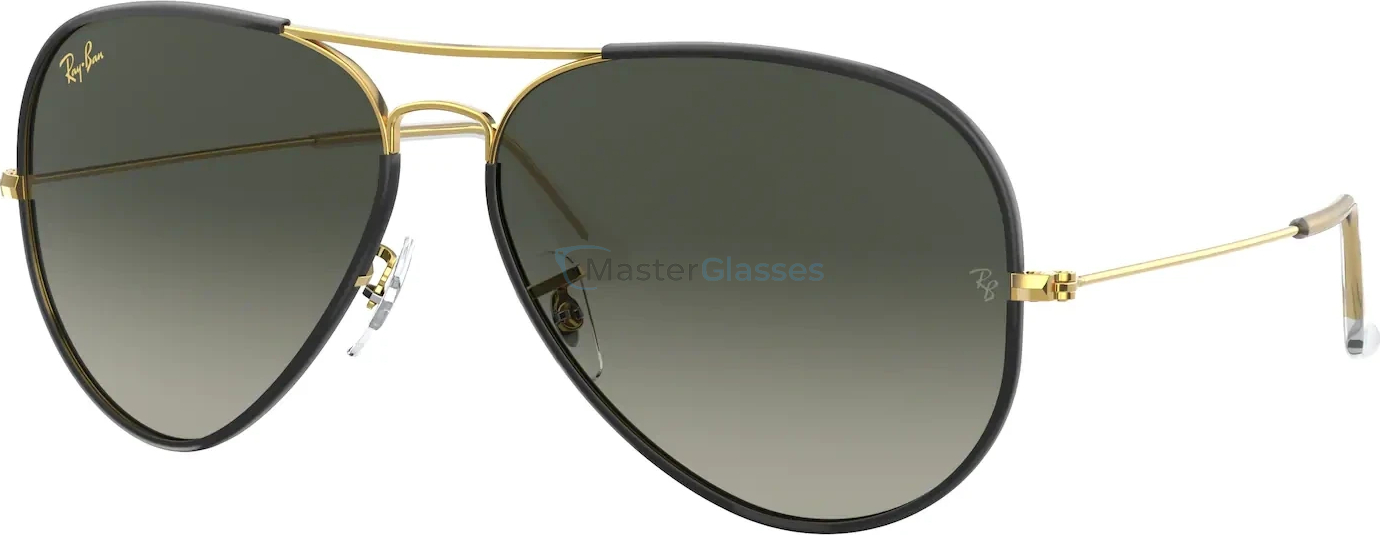   Ray-Ban Aviator Full Color RB3025JM 919671 Black On Legend Gold