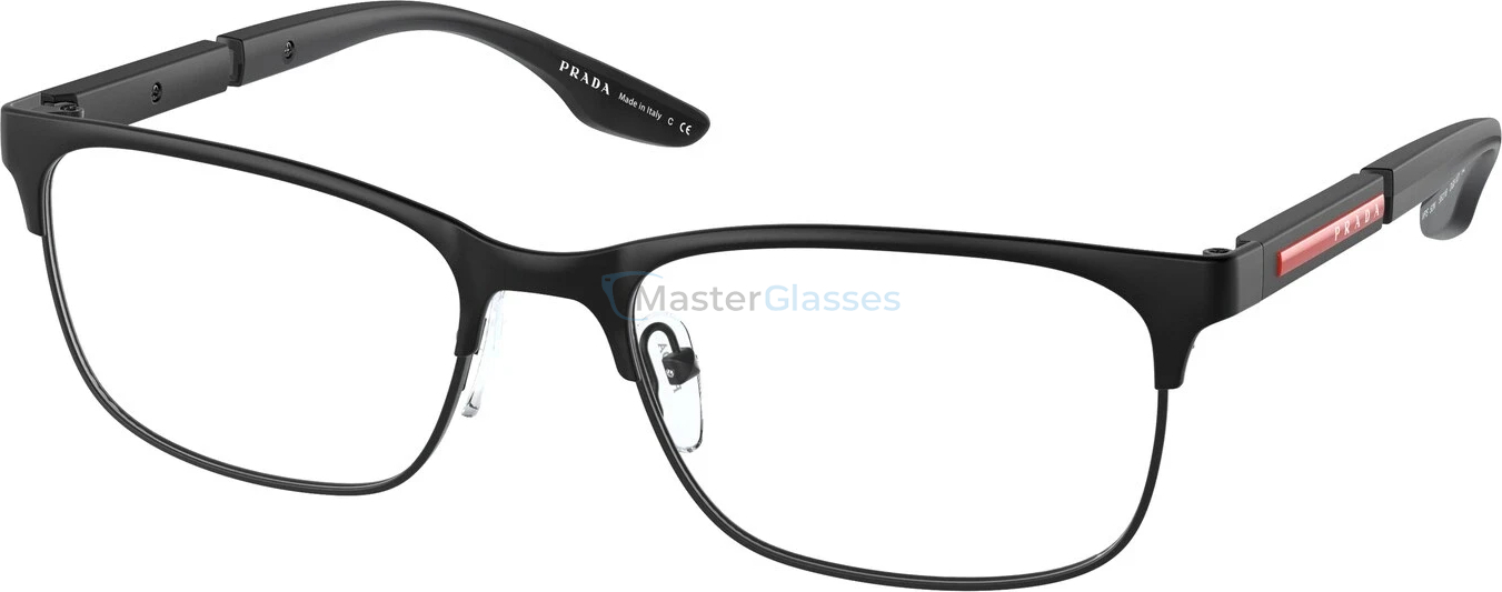  Prada Linea Rossa PS 52NV DG01O1 Black Rubber