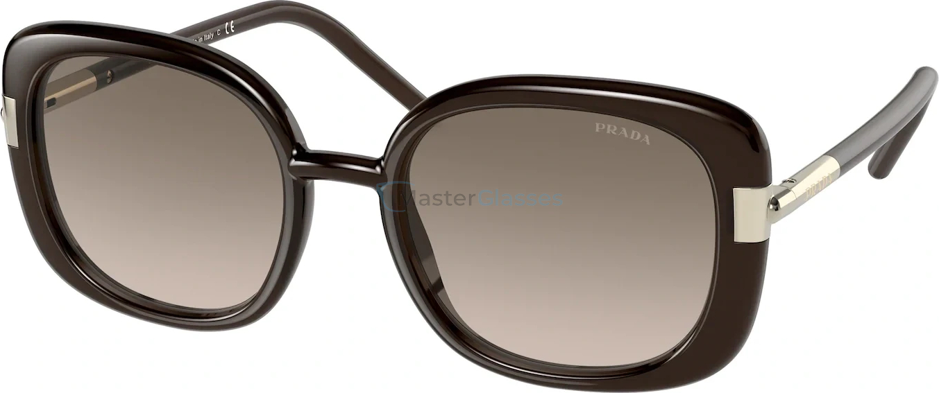   Prada PR 04WS 05M3D0 Dark Brown Crystal
