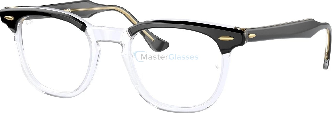  Ray-Ban Hawkeye RX5398 2034 Black On Transparent