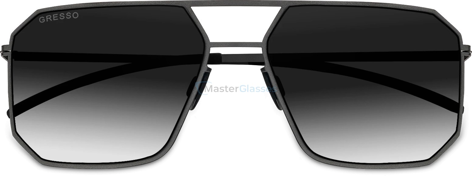 Солнцезащитные очки GRESSO Berlin, Титан (Цвет оправы: Черный, Цвет линз: Серый градиент)