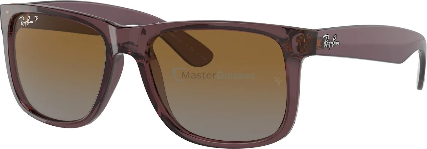   Ray-Ban Justin RB4165 6597T5 Transparent Dark Brown