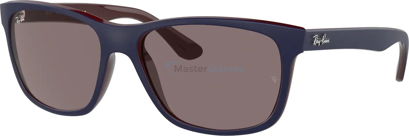   Ray-Ban Rb4181 RB4181 65697N Matte Blue On Brown