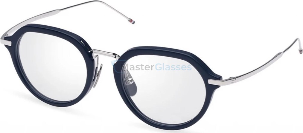  THOM BROWNE TBX421-A-03,  MATTE NAVY - SILVER - WHITE GOLD, CLEAR