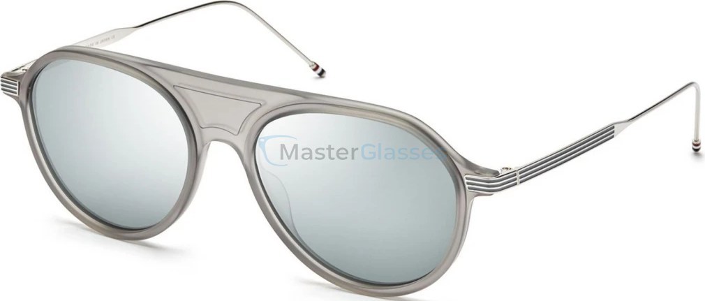   THOM BROWNE TB-809-B-GRY-SLV-55,  SATIN CRYSTAL GREY - SILVER, DARK GREY - SILVER & FLASH&  MIRROR