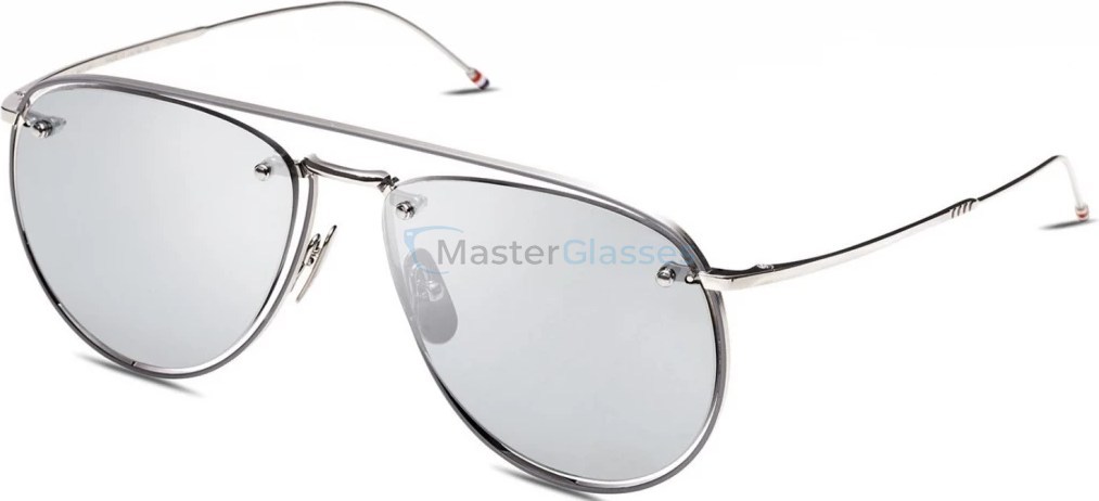   THOM BROWNE TBS113-59-01,  SILVER - GREY ENAMEL - GREY, MEDIUM GREY - SILVER FLASH