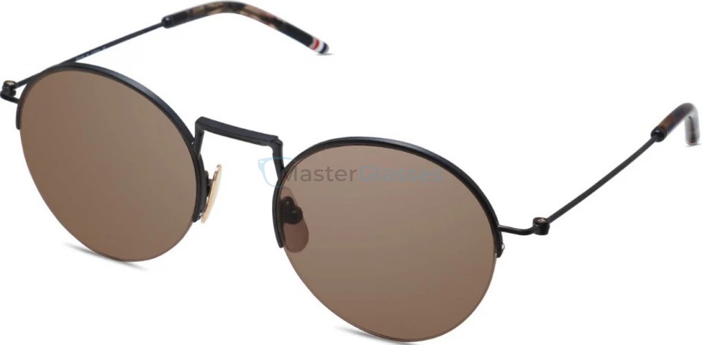   THOM BROWNE TBS118-A-03,  BLACK IRON, DARK BROWN
