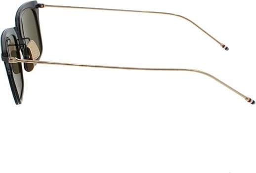   THOM BROWNE TBS916-51-01,  BLACK - BLACK IRON - WHITE GOLD TEMPLES, G-15