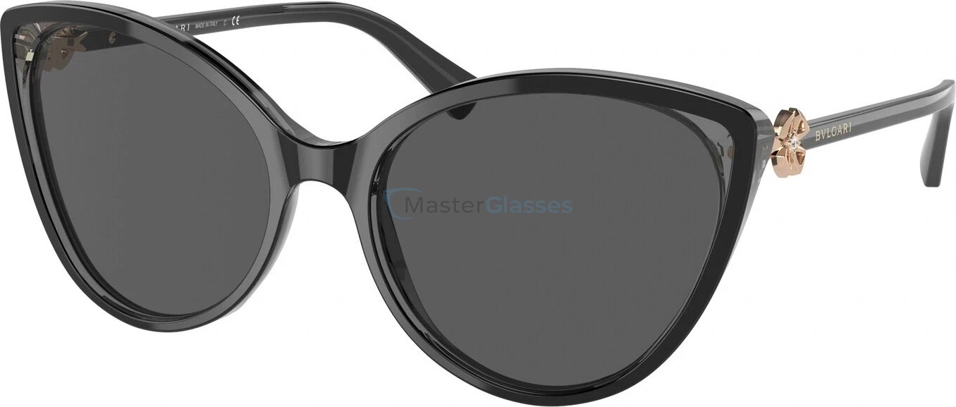   Bvlgari BV8246B 538187 Black On Transparent Grey