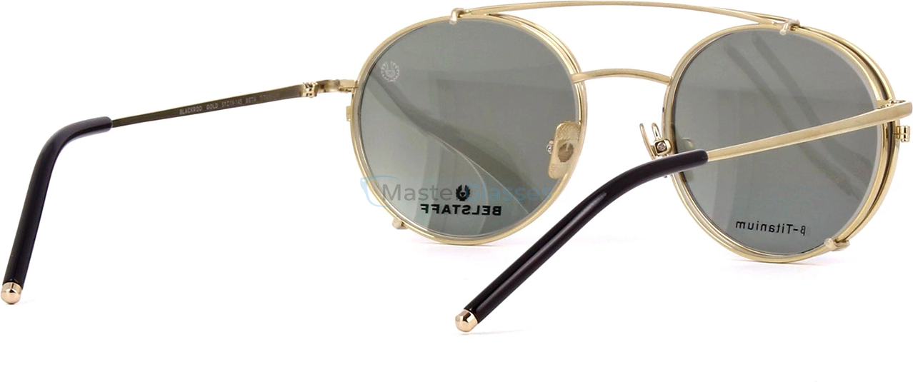Оправа с солнцезащитным клипоном Belstaff Blackrod 04_gold/gold/graduate_grey_clip 51/19