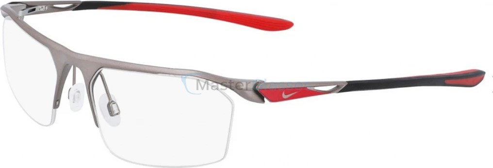  NIKE 8050 065,  SATIN GUNMETAL/UNIVERSITY RED, CLEAR