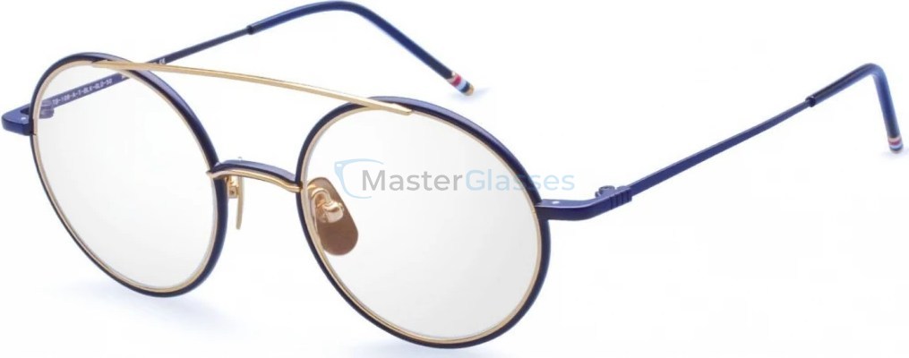  THOM BROWNE TBX-108,  NAVY/YELLOW GOLD, CLEAR