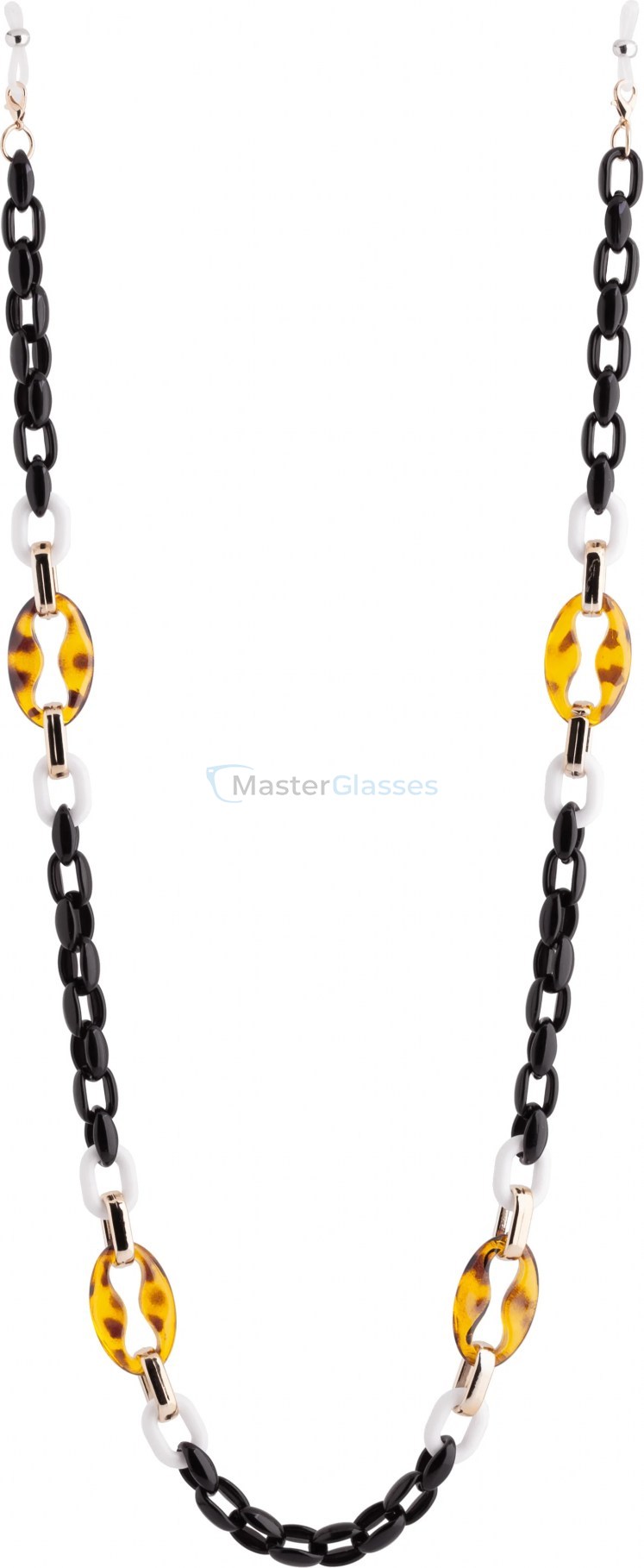    Glasses Chain GC41306 Amber Black-n-White