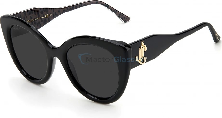   JIMMY CHOO LEONE/S 1EI,  BLK PTT G, GREY