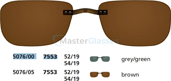 Клипон солнцезащитный Silhouette_Clip 5076 7553 52/19