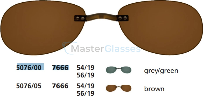 Клипон солнцезащитный Silhouette_Clip 5076 7666 54/19