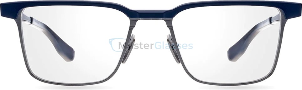  DITA SENATOR-THREE DTX137-A-02,  SMATTE NAVY - ANTIQUE SILVER, CLEAR