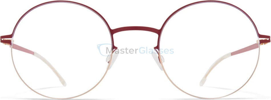  MYKITA LOTTA 435,  CHAMPAGNE GOLD/CRANBERRY, CLEAR