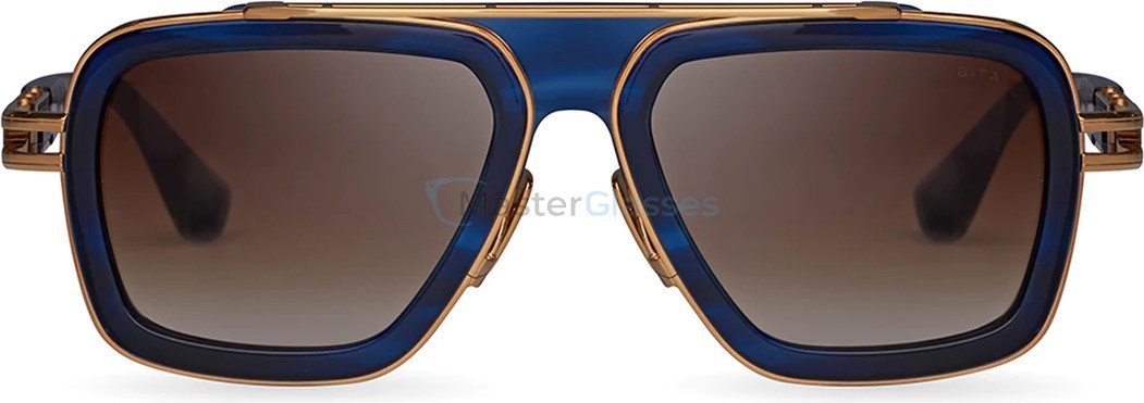   DITA LXN-EVO DTS403-A-03,  BLUE SWIRL - YELLOW GOLD, DARK BROWN TO CLEAR GRADIENT