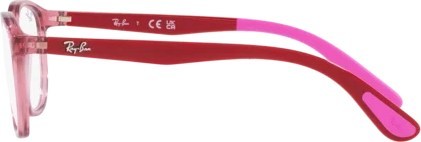  Ray-Ban RY1619 3777 Transp Pink On Rubber Pink