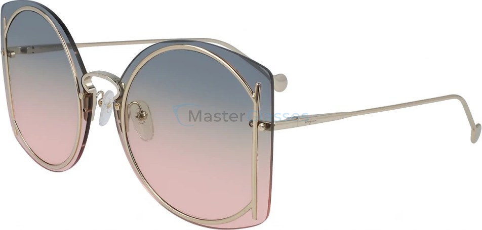   Salvatore FERRAGAMO SF196S 706,  SHINY GOLD/BLUE GREEN SALMON L, GREY