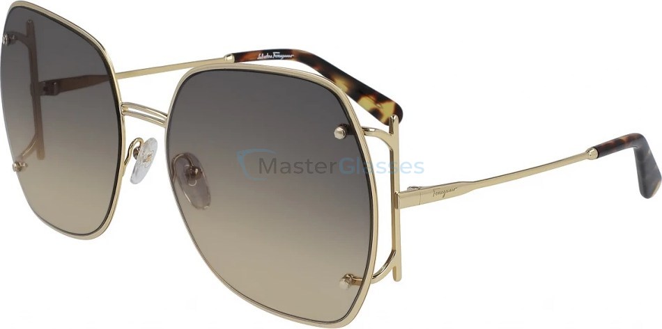   Salvatore FERRAGAMO SF202S 704,  GOLD/BROWN SAND, GREY