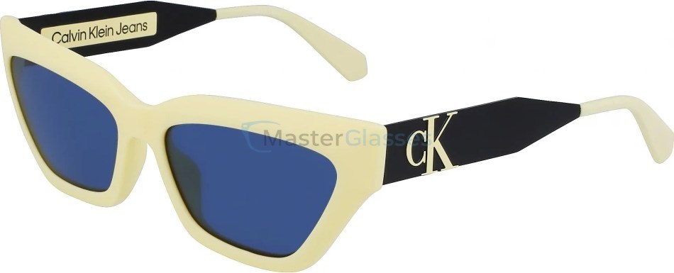 Солнцезащитные очки CALVIN KLEIN JEANS CKJ22640S 745, цвет PASTEL YELLOW, BLUE