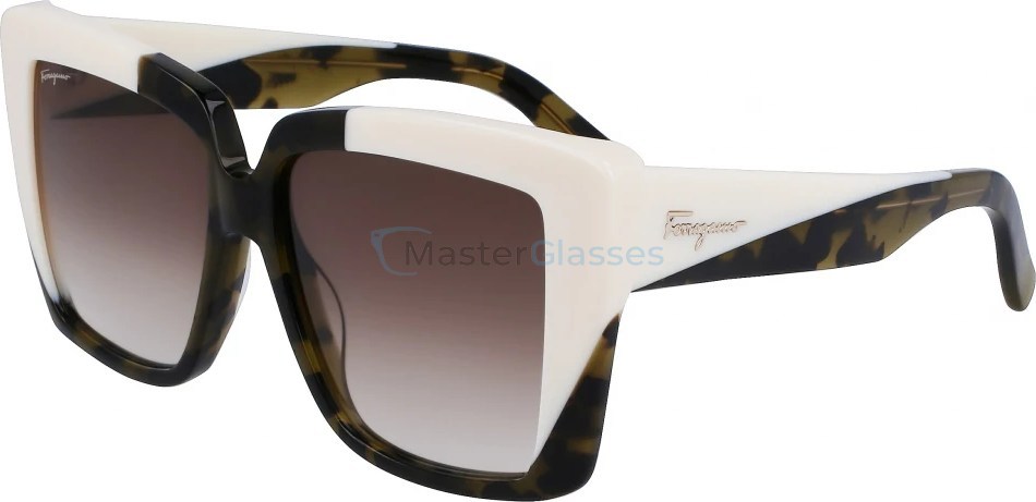   SALVATORE FERRAGAMO SF1060S 341,  GREEN TORTOISE/IVORY, GREEN