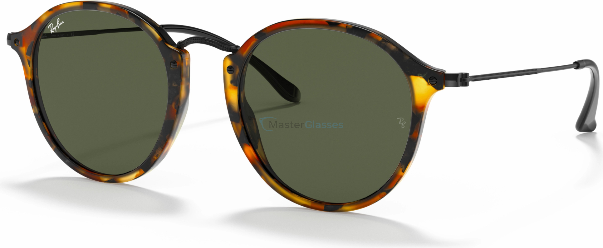   Ray-Ban Round RB2447 1157 Spotted Black Havana
