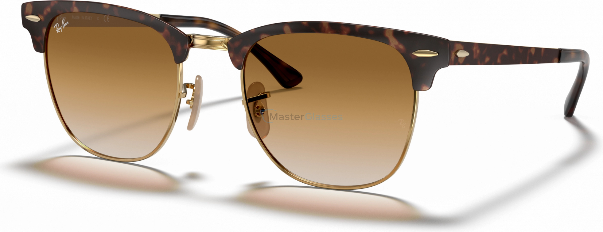   Ray-Ban Clubmaster Metal RB3716 900851 Gold Top Havana