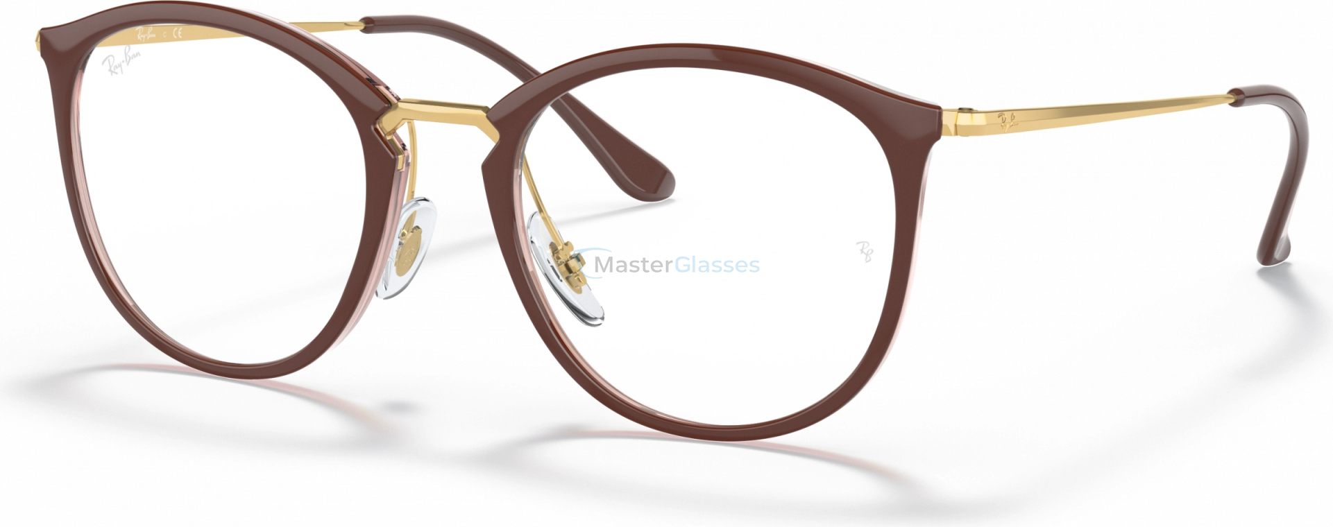  Ray-Ban RX7140 5971 Top Brown On Trasp Brown