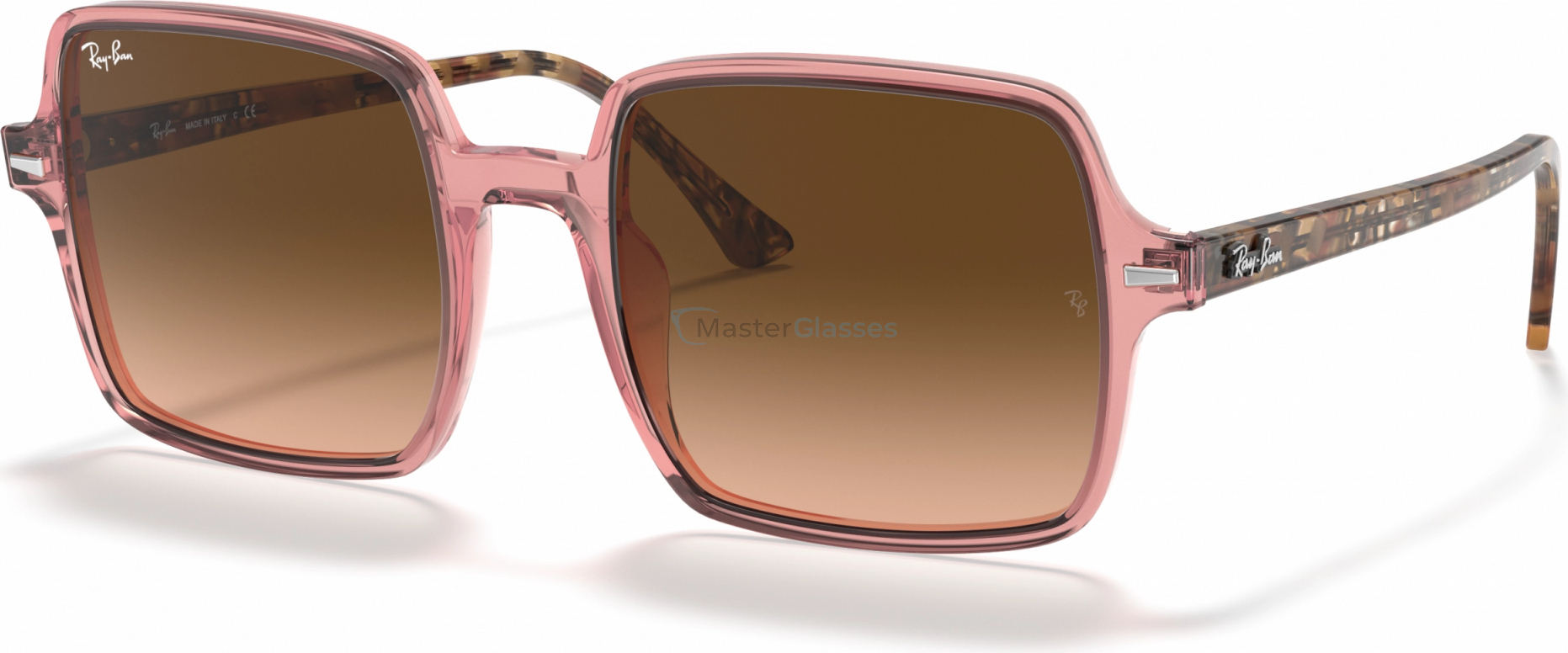   Ray-Ban Square Ii RB1973 1282A5 Transparent Pink
