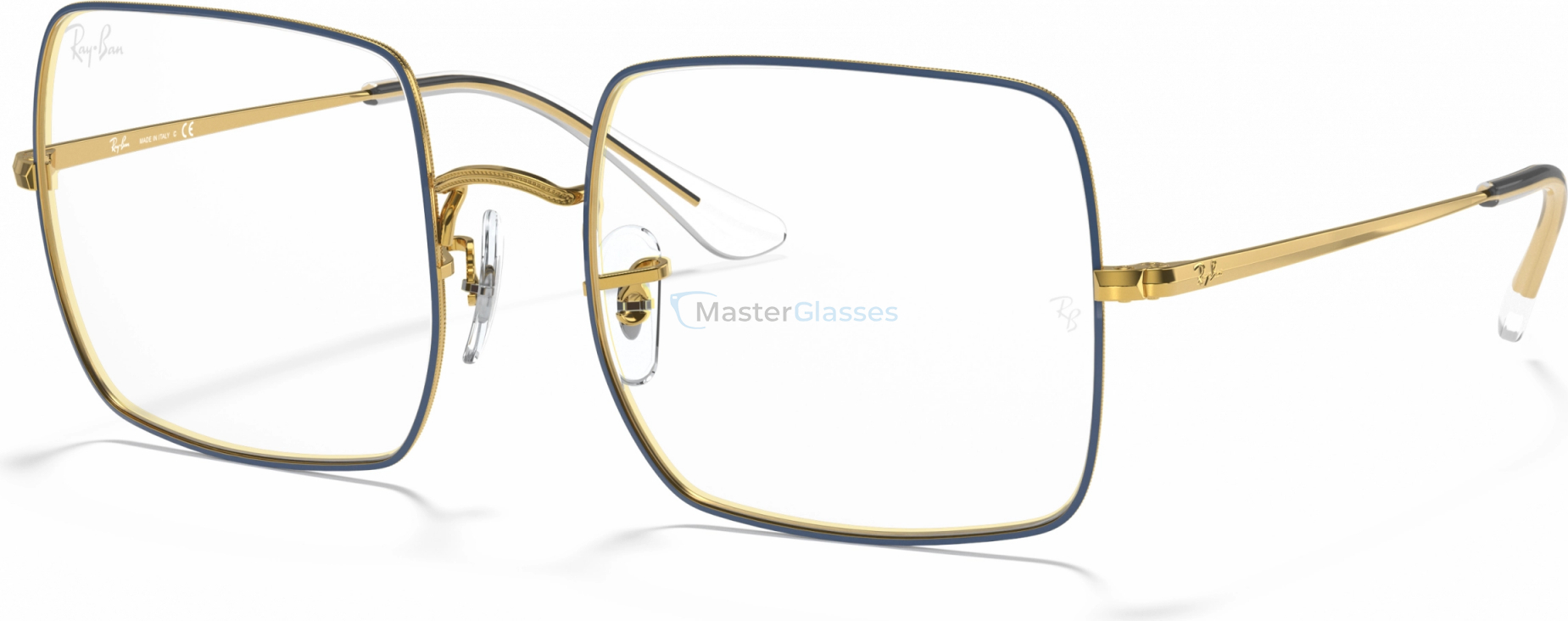  Ray-Ban Square RX1971V 3105 Blue On Legend Gold