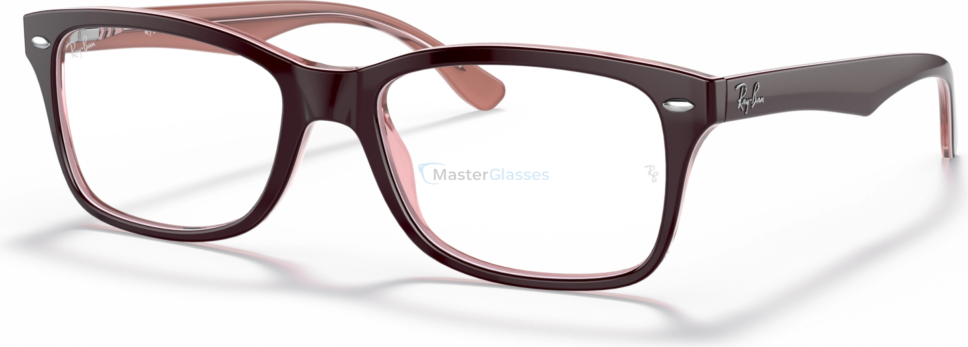  Ray-Ban RX5228 8120 Brown On Trasparent Pink