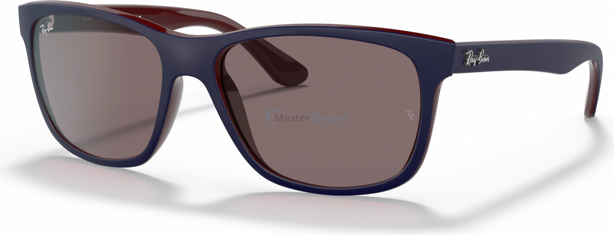   Ray-Ban Rb4181 RB4181 65697N Matte Blue On Brown