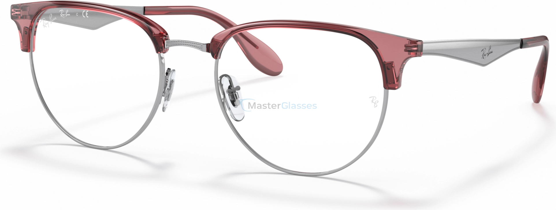  Ray-Ban RX6396 3131 Transparent Red On Silver