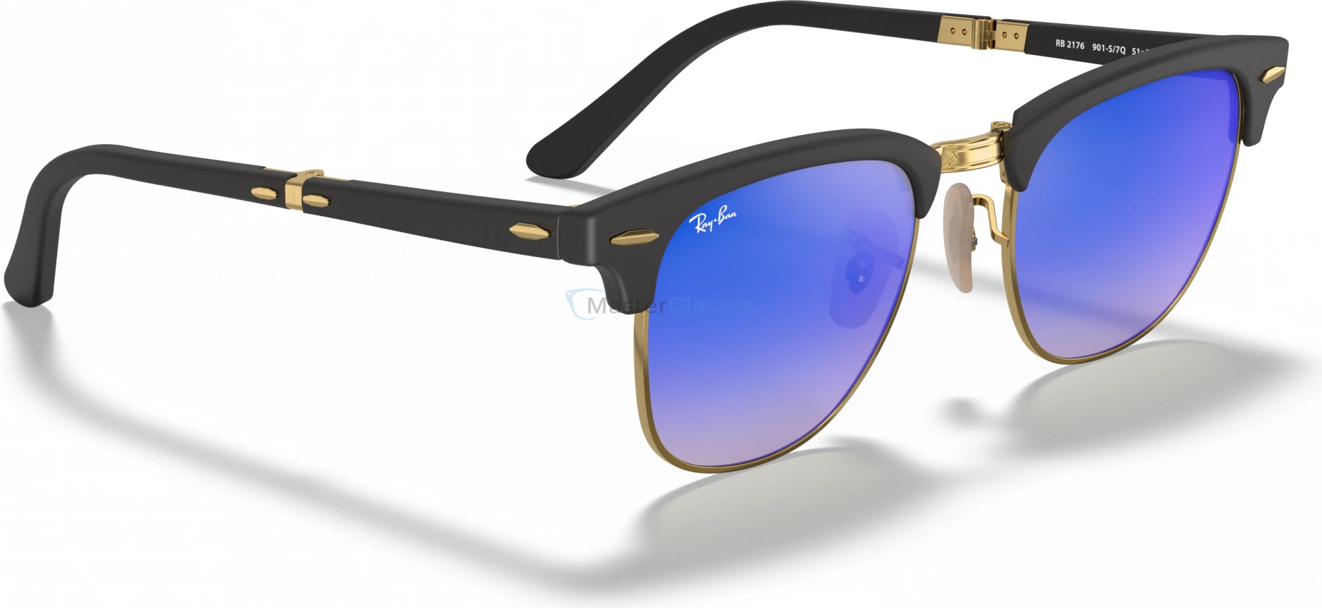   Ray-Ban Clubmaster Folding Flash Lenses Gradient RB2176 901S7Q