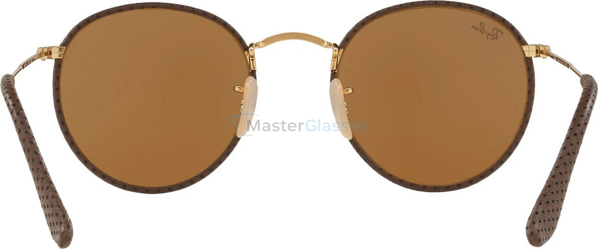   Ray-Ban Round Craft RB3475Q 9041 Leather Brown