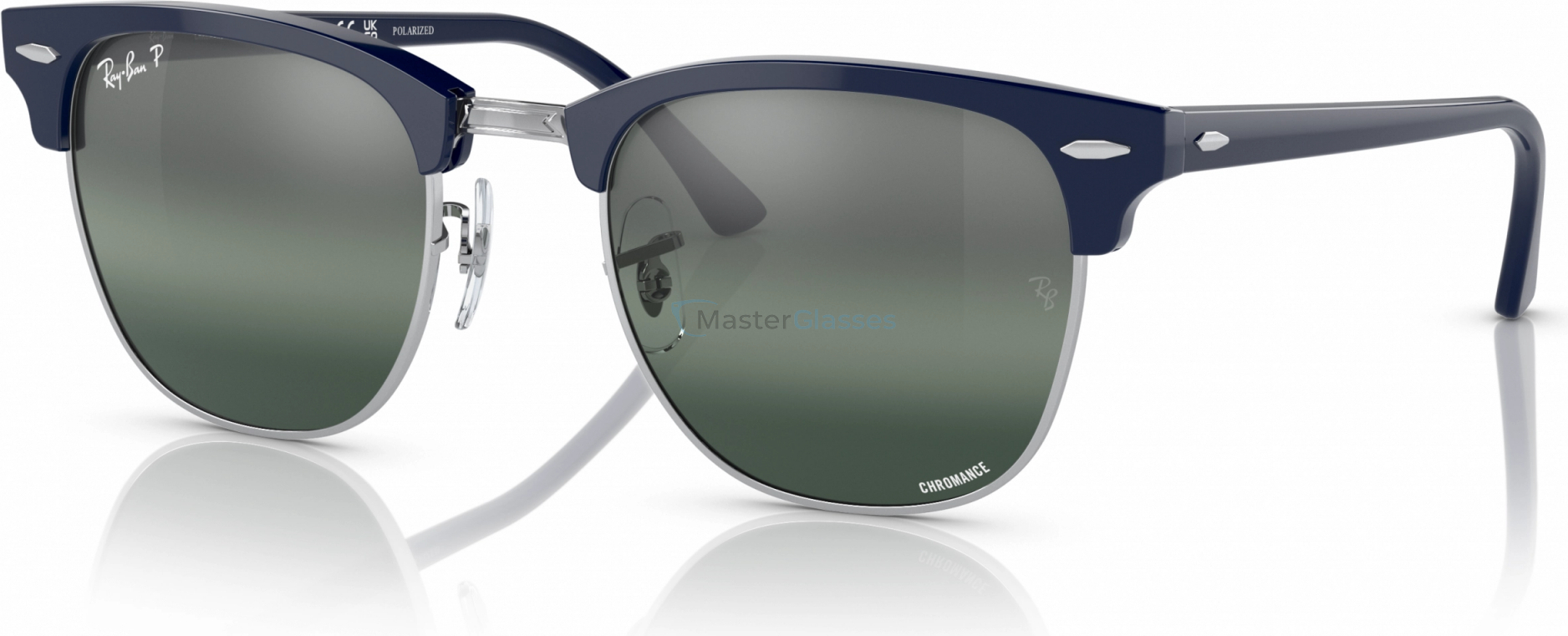  Ray-Ban Clubmaster RB3016 1366G6 Blue On Silver