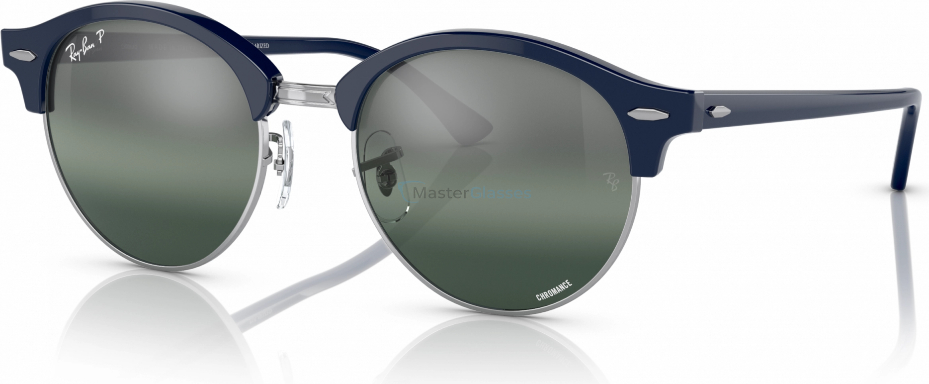   Ray-Ban Clubround RB4246 1366G6 Blue On Silver
